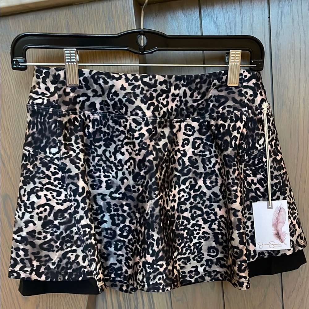 Jessica Simpson Leopard Print Tennis Skirt